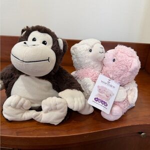 Warmies Monkey and Lamb Set Microwavable Comfort Toys